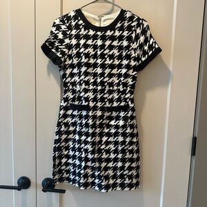 Kate Spade Black and White Houndstooth Dress